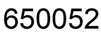 Número 650052 imagen negro