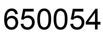 Number 650054 black image