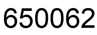 Number 650062 black image