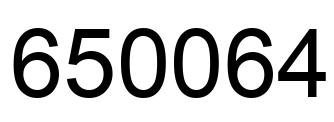 Número 650064 imagen negro