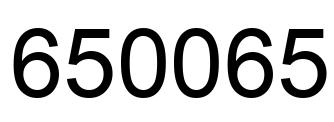 Number 650065 black image