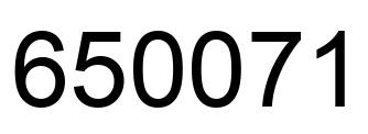 Número 650071 imagen negro