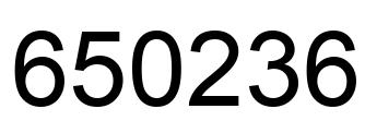 Number 650236 black image