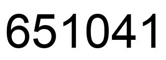 Number 651041 black image