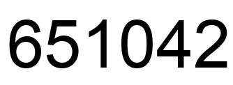 Number 651042 black image