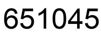 Number 651045 black image