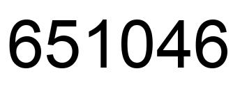 Number 651046 black image