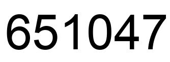 Number 651047 black image