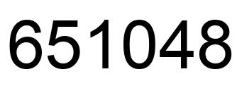 Number 651048 black image