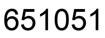 Number 651051 black image