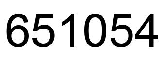Número 651054 imagen negro