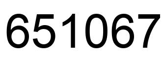 Number 651067 black image