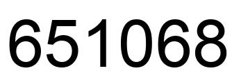Number 651068 black image