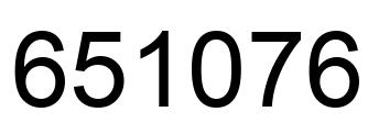 Número 651076 imagen negro