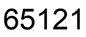 Número 65121 imagen negro