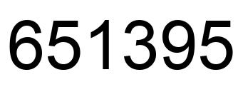Number 651395 black image
