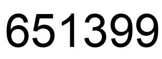 Número 651399 imagen negro