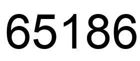 Number 65186 black image