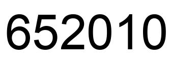 Número 652010 imagen negro