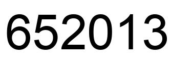 Number 652013 black image