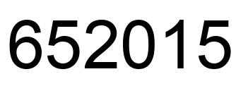 Number 652015 black image