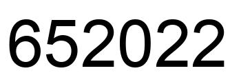 Número 652022 imagen negro