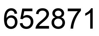 Número 652871 imagen negro