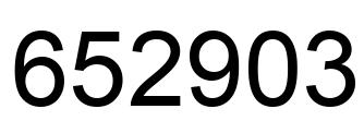 Número 652903 imagen negro