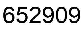 Número 652909 imagen negro