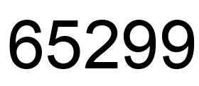 Número 65299 imagen negro