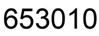 Número 653010 imagen negro