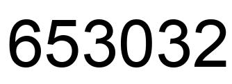 Number 653032 black image