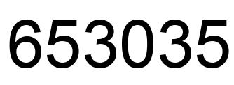 Number 653035 black image