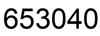 Number 653040 black image