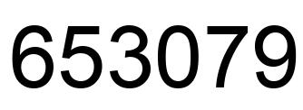 Number 653079 black image