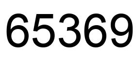 Number 65369 black image
