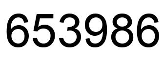Number 653986 black image