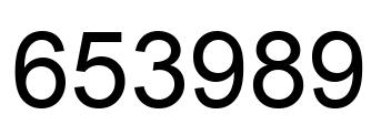 Number 653989 black image