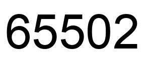 Number 65502 black image