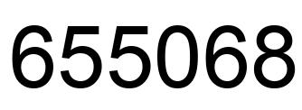Number 655068 black image