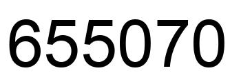 Number 655070 black image