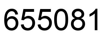Number 655081 black image