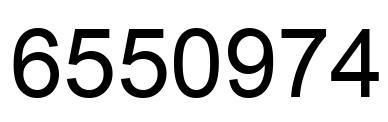 Number 6550974 black image