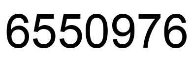 Number 6550976 black image