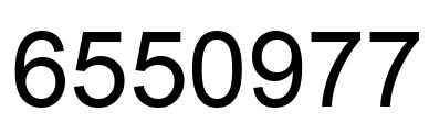 Number 6550977 black image