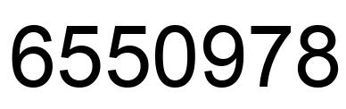 Number 6550978 black image
