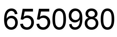 Number 6550980 black image