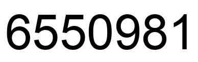 Number 6550981 black image