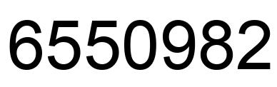 Number 6550982 black image