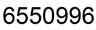 Number 6550996 black image
